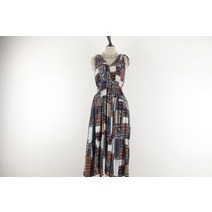 (THAILAND)THAILAND 어깨리본 히피 브이넥 롱 원피스(FREE)