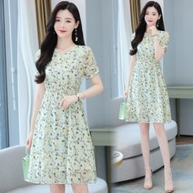 플로럴원피스 꽃무늬 쉬폰 원피스 꽃 무늬 반팔 빈티지 베스티도 여성 패션 캐주얼 보헤미안 비치 여름용 우아한 바디콘