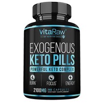 VitaRaw Keto Pills 케토 2100mg BHB 90정 Advanced Exogenous Ketones BHB Supplement