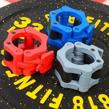 락조 바벨마구리 역기봉 아령덤벨고정 50mm 25mm 한쌍, 레드
