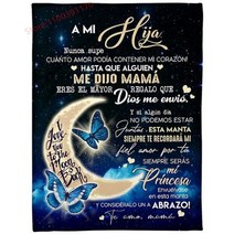 플란넬 담요 A Mi Hija-양털 편지 내 딸 익스프레스 러브 스페인어 버전 소파 생일 선물