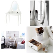 이케아 화장대 HEMNES 헴네스 거울화장대 화이트 100x50 cm