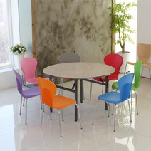 파미가구 1000사이즈 스트롱 접이식원탁 교회테이블 원형탁자 사무용테이블 사무용 테이블, 파스텔