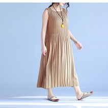 SAMARA 비치 롱 원피스 쉬폰 맥시 민소매 빅사이즈CQ0513
