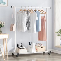 [국내발송]Zuge 이동식 옷걸이 행거 선반행거, 화이트