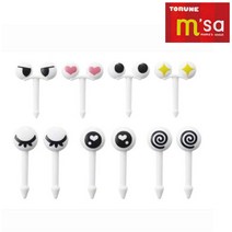 [토루네] 예쁜 소풍 도시락 꾸미기 뉴 눈동자 피크닉 도시락 데코 픽 2 10p 과일꽂이