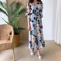 요시아나 [세일] [당일발송] 리리와디 플라워 롱원피스 -2컬러