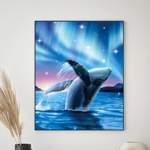 SD포토 우영우 고래그림 인테리어 액자 풍수지리 10. 나예, 브라운, SD대형(60X75cm)