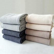 와플패턴 키친크로스 주방 다용도행주 티타올 2종, 화이트