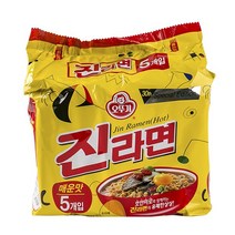 멀티팩 오뚜기 진라면(매) 120g 5입 봉지라면 사무실 회사 직장 학생 간식 식사대용 시원한국물, 단품