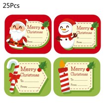 100pcs 메리 크리스마스 스티커 쓰기 가능한 이름 태그 Xmas 스티커 라벨에 쓰기 휴일 선물 DIY 선물 상자 장식, M3