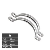 해외 스테인레스 스틸 문 손잡이 찬장 손잡이 실버 서랍 당김 주방 캐비닛 손잡이 63mm 79mm 104mm 125, One Size