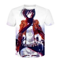페도라모자 카우보이 비치 중절모 3D Print Titan Shingeki No Kyojin tshirt의 여성 남성 공격 여름 티셔츠 힙합 풀오버 반소매 의류