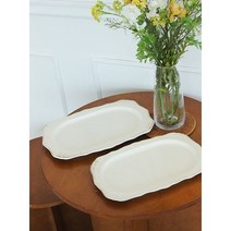 북유럽 폴란드 빈티지 다리우스 켑카 시리즈 그릇 접시 플레터, 타원접시 대