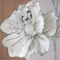 종이꽃 페이퍼플라워 DIY 자이언트플라워 포토존만들기, 뇌졸중 꽃 꽃 머리 큰 흰색