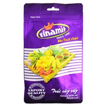 비나밋 믹스 트플룻칩 과일칩 (MIXED KANOONOB) TRAI CAY SAY 베트남 과자 Vinamit Mix Fruit Chips, 1개, 100g