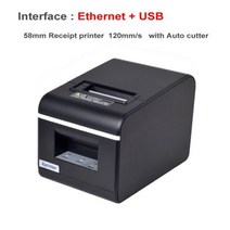 레이저각인기 레이저마킹기 USB 또는 이더넷 및 Bluetooth 인터페이스가 있는 자동 절단기가 고품질 58mm 열전사 영수증 프린터, 이더넷 및 USB, 미국 플러그