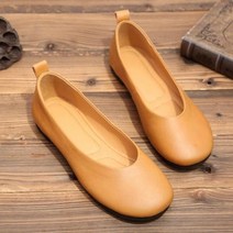 임산부 로퍼 편한 여성 가죽 모카신 어머니 부드러운 아파트 평상복 운전 발레 류 편안한