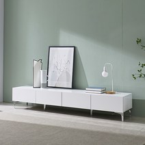 [지베스] 에반스 TV 거실장 2000, 화이트