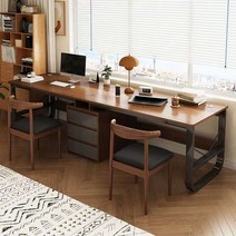 2인용 스터디 슬림책상 더블 공부방 쌍둥이책상, F