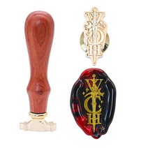 SWANGSA Christmas Elk Wax Seal Stamp Vintage Wood Removable Brass Head Sealing Great for Decorating, Magic Witch