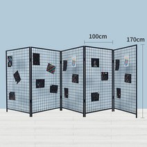 작품 전시대 랙 철망 스탠드 파티션 무타공 그물망 디스플레이 파티션 가림막 그림걸이 사진, 100x170cm 5면