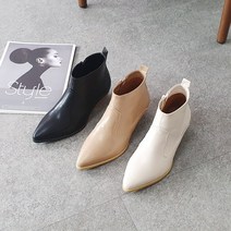 제이슈즈 린코 가죽 앵클부츠 굽3cm
