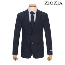 지오지아 블루 세로 스트라이프 데일리 정장자켓 I ABY1SB1203
