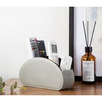 텐룸스 가죽 리모컨 정리함 보관함 거치대 꽂이, 브라운