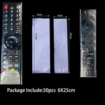 50 PCS 투명 PVC 열 수축 포장 가방 TV/에어컨 원격 제어 방진 씰링 필름 보호 커버, 04 50xS