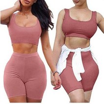 Hirigin 패션 여성 스포츠 체육관 세트 여름 Activewear 레이디 민소매 조끼 자르기 탑 스포츠 레깅스 바지 2Pcs 의상 Outwear