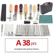 가죽펀칭기 벨트구멍뚫기 가죽 공예 가공 뾰족한 구멍 펀치 PVC 절단 매트 내구성 및 자기 치유 제작에, 01 Set A