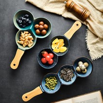 일본식 세라믹 손잡이 앞접시 나눔 접시 그릇 반찬 안주 과일 플레이팅, I