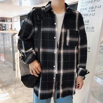 가바바 남성 캐주얼셔츠 체크패턴 훈훈한 이미지 가자 긴팔셔츠 G19212