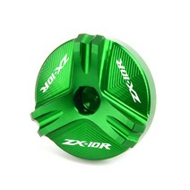 가와사키 ZX10R ZX-10R ZX 10R 2004-2021 2007 2015 2016 2017 CNC 오토바이 액세서리 엔진 플러그 오일 드레인 필터 캡, 04 green