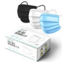 더나은 3중구조 일회용 마스크 블랙 대형, 50개, 1개