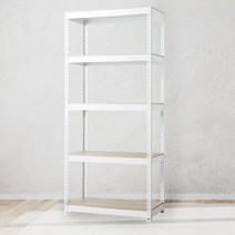 스피드랙 철제선반 조립식 앵글 6단 1200 x 800 x 1800, 화이트, 9mm 양면코팅 보드