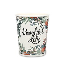 투고팩 종이컵 플라워 10온스, 3개