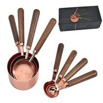 온나 우드 손잡이 계량스푼 4p세트, &소형&