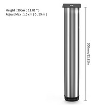 5-35cm 조정 가능한 스테인레스 스틸 가구 피트 블랙 교체 금속 소파 캐비닛 TV 스탠드, 30cm-1pcs