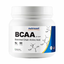 뉴트리코스트 BCAA 파우더 그린애플맛 60회분, 611g, 1개