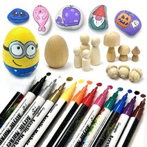 아크릴 마카펜 12색 24색 아크릴펜 0.7mm 펌핑타입 엄마표미술 흠집커버 아크릴물감 펜, 아크릴펜 펌핑12색