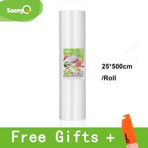 SaengQ-진공 식품 실러 장기간 신선도 유지 진공 포장기 12 + 15 20 25 30cm x 롤/묶음, 10 25cm