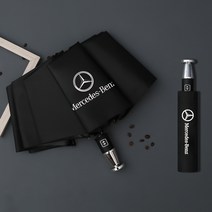3단폴딩우산 벤츠 아우디 폭스바겐 은장도금 우산, 은도금 3단폴딩 블랙  혼다