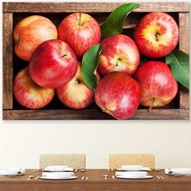 네모아트 사과그림 액자 돈들어오는 청사과 풋사과 인테리어 캔버스 그림 사진 액자, 03.홍사과