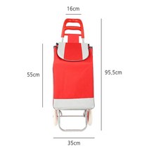 바퀴달린 장바구니 캐리어 장보기 카트 시장 바구니, 블랙