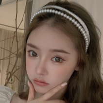 셀프웨딩 브라이덜샤워 생일 선물 제니 아이유 델루나 엔틱 벨벳 얇은 티아라 큐빅 헤어밴드9