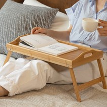 Yotta원목 쟁반 접이식 베드 트레이 미니 우드 좌식 테이블