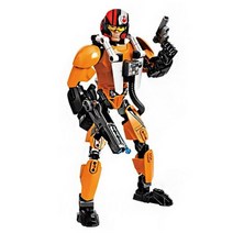 스타 워즈 빌드 가능 그림 Boba Fett Stormtrooper 다스 베이더 Kylo Ren Chewbacca 일반 Grievou 액션 피규어 Kids Boy Toy Gift, Poe Dameron