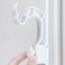 (데코팡팡) 못없이 커튼봉 무타공 커튼걸이 안뚫어고리 버전4, 화이트